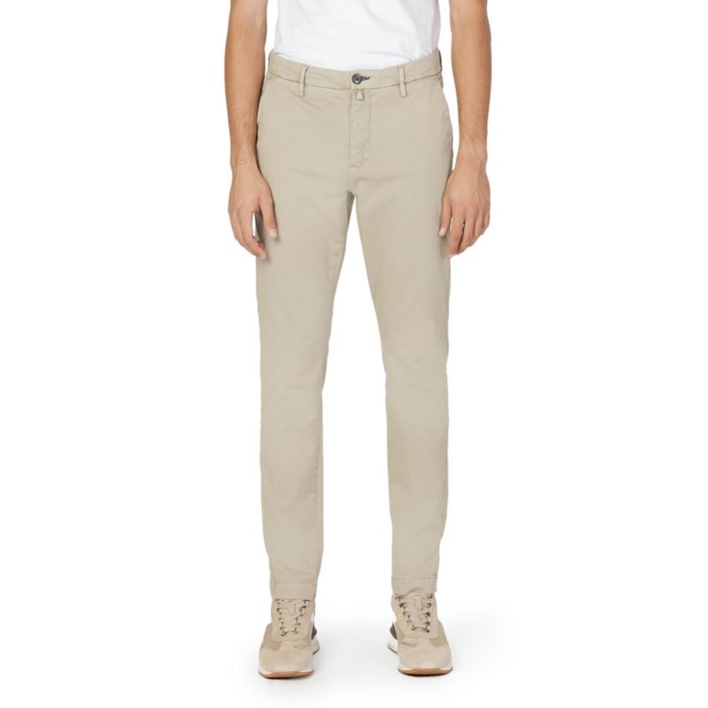 Borghese Classic Fit Stretch Twill Pants Men Beige